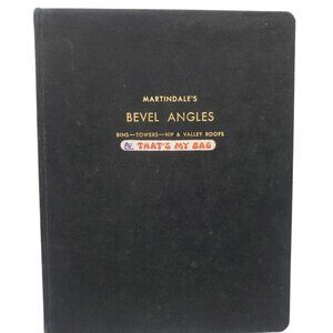 Martindales Bevel Angles Book Bins Towers Hip and Valley Roofs Book RARE OOP